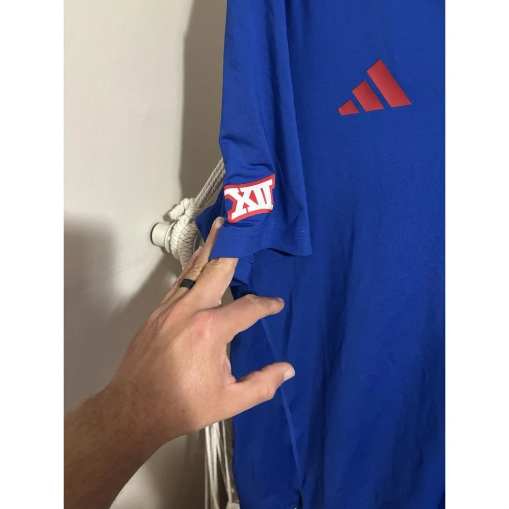 adidas NCAA Royal Kansas Jayhawks Under the Lights New W/tags AEROREADY‎ Polo XL